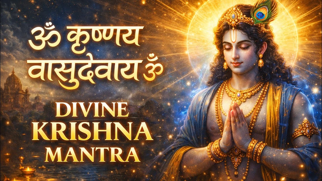 ॐ कृष्णाय वासुदेवाय हरये परमात्मने 🕉️| Powerful Krishna Mantra Loop Chant|Meditation| @AmitPBhatti 