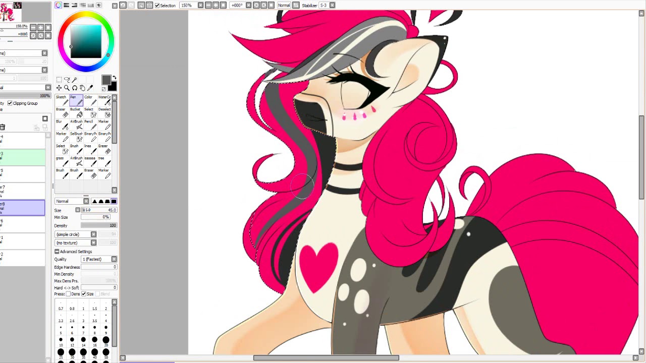 SPEEDPAINT: Art trade with InspiredPixels
