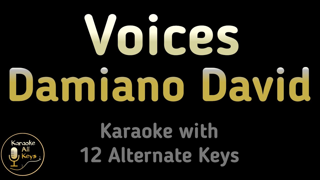 Damiano David - Voices Karaoke Instrumental Lower Higher Female & Original Key