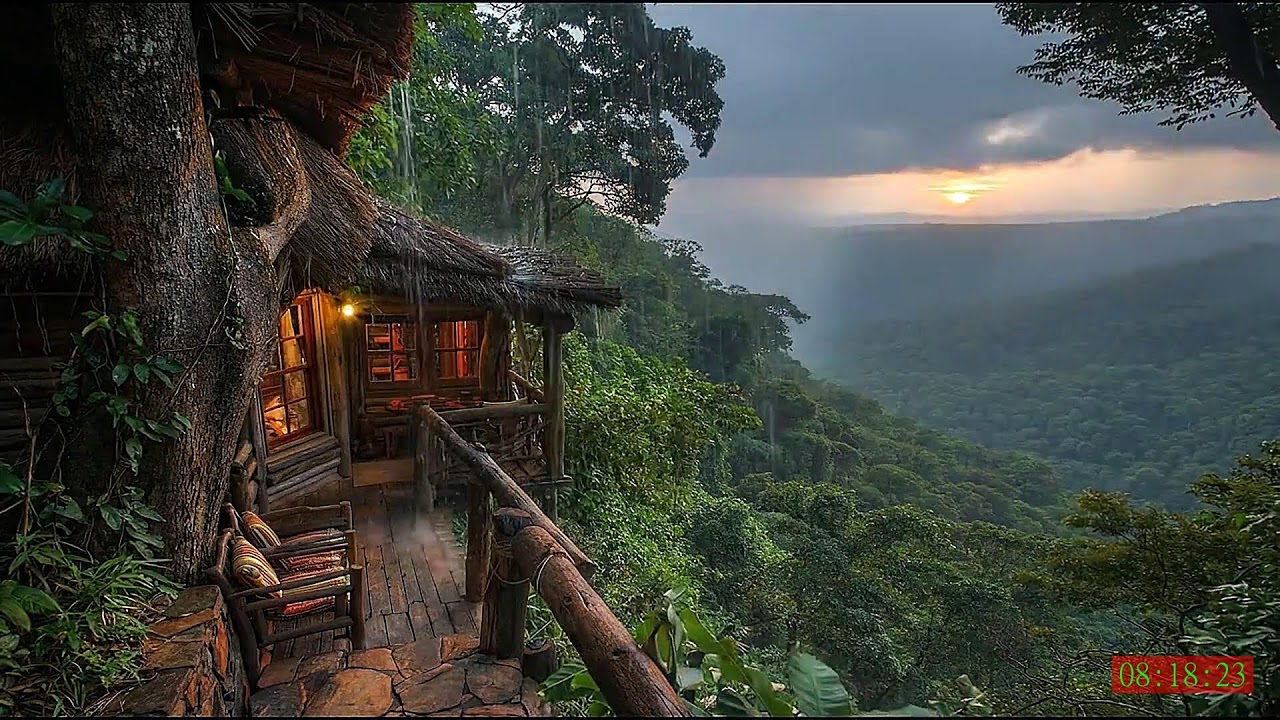 Natural Rain and Piano Sounds for Sleeping and Overthinking Relief