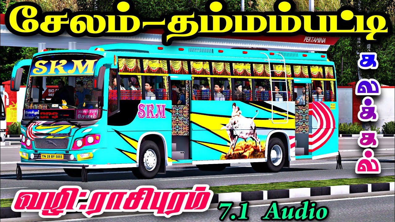 🎀🤩💯TN PRIVATE BUS SKM🔥| SALEM - THAMMAMPATTI🐎 |DRIVING ON ETS2 GAME PLAY | SP GAMING