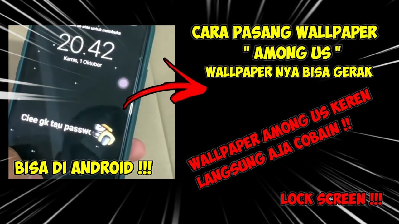 CARA PASANG WALLPAPER AMONG US TANPA RIBET !!!!