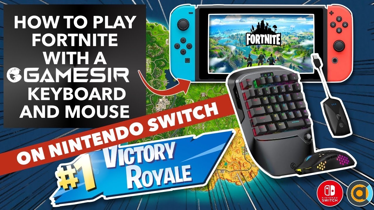 How to connect keyboard and mouse to Nintendo Switch using GameSir VX2 and play Fortnite