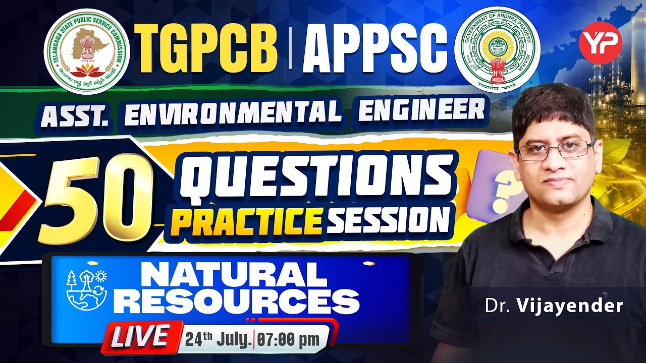 🌍 LIVE | TGPSC & APPSC AEE 2026 | Natural Resources 50+ Important Questions 🔥 Paper-II
