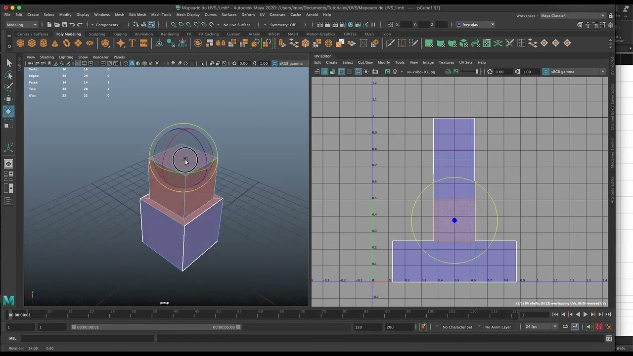 Mapa de uvs   Texturizado basico   Autodesk  Maya