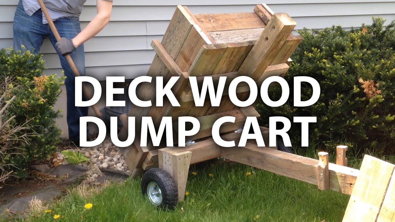 DIY deck wood dump cart