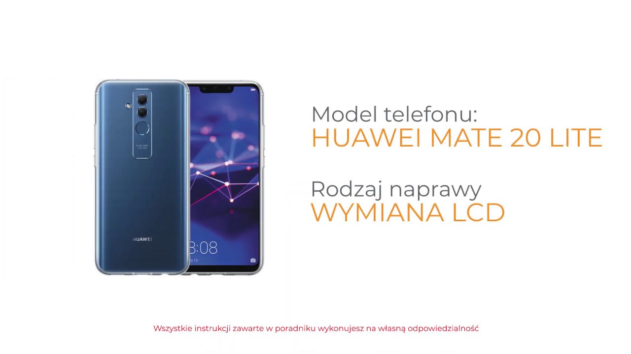 Huawei Mate 20 Lite Wymiana wyświetlacza - Demontaż disassembly | NaprawTelefon.pl