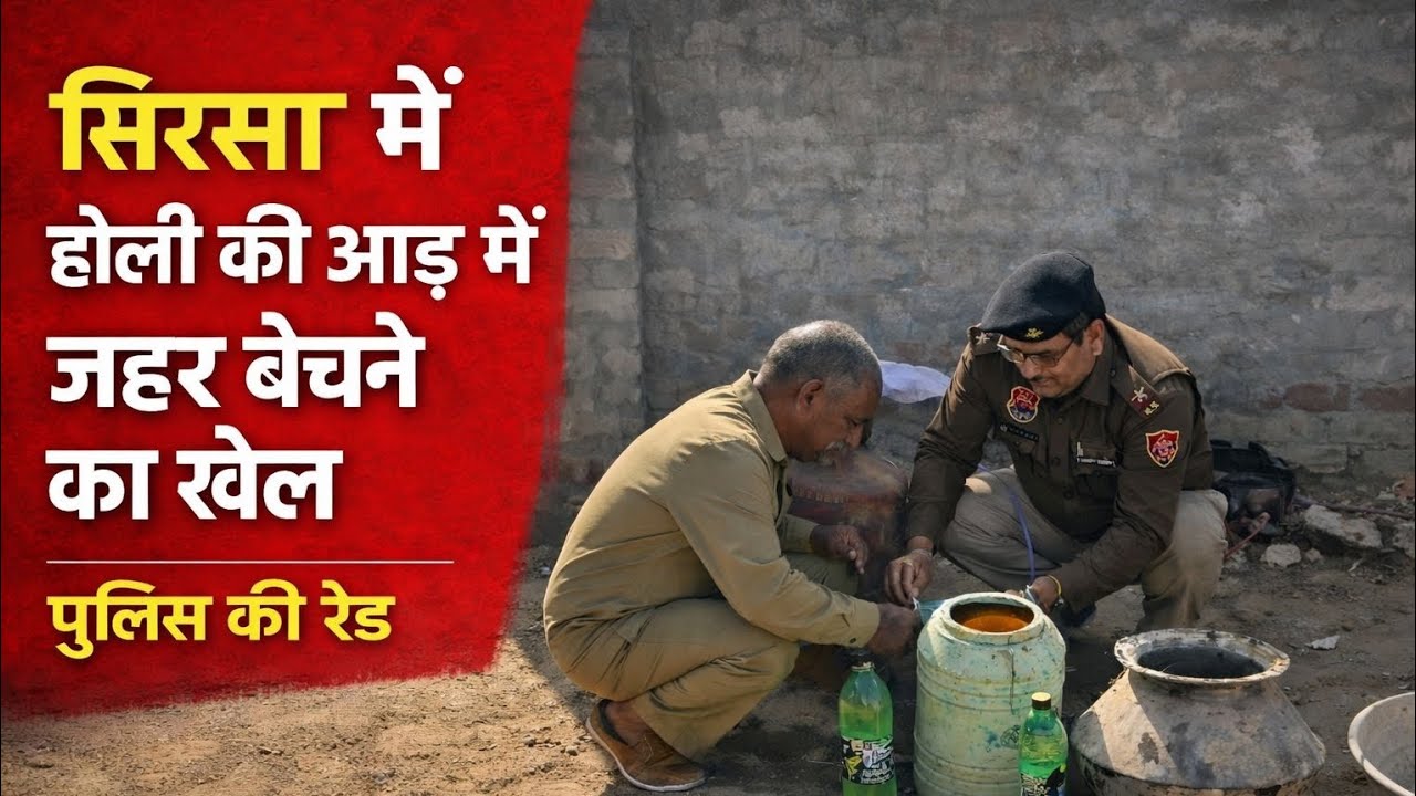सिरसा में होली की आड़ में जहर बेचने का खेल, गांव में पुलिस की रेड, पकड़ी अवैध शराब की भट्ठी