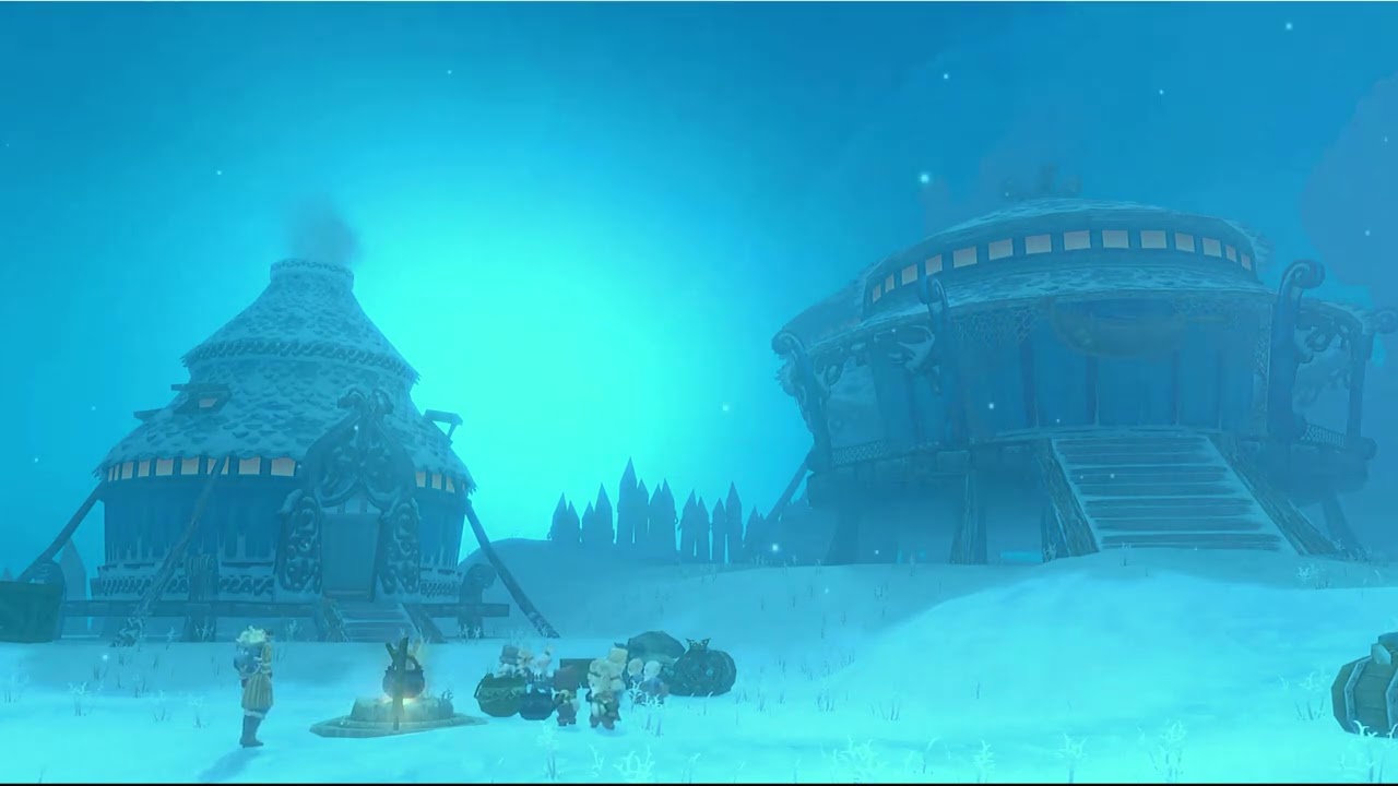 Little Village in Quiet Harbor || Snowy Blizzard || Siveria Music || Allods Gamescape || Rainy Jane