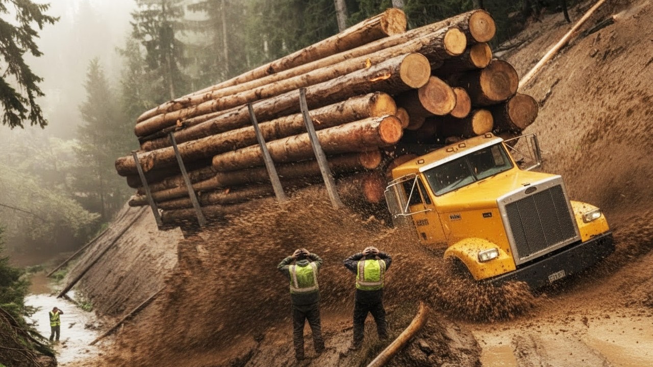 Epic Mud Recovery - Heavy Wrecker Faces a Tough Mud Recovery