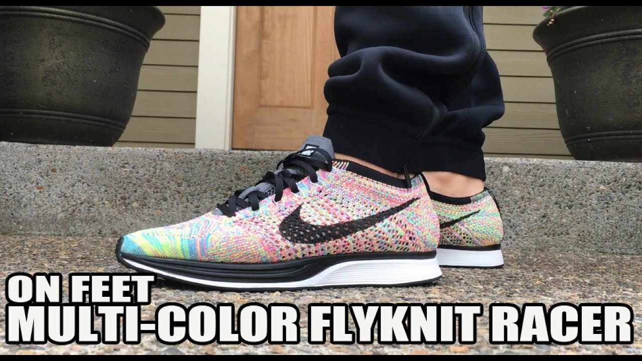 2016 Nike Flyknit Racer Multi Color On Feet Review