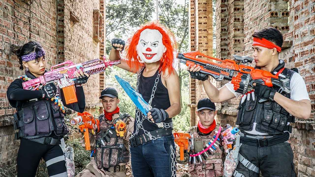 Gugu Gaming : Couple Warriors X Man Nerf Guns FIGHT Criminal Group XICMAN