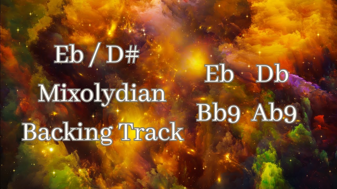 Psychedelic Eb D# Mixolydian Backing Track Stoner Rock
