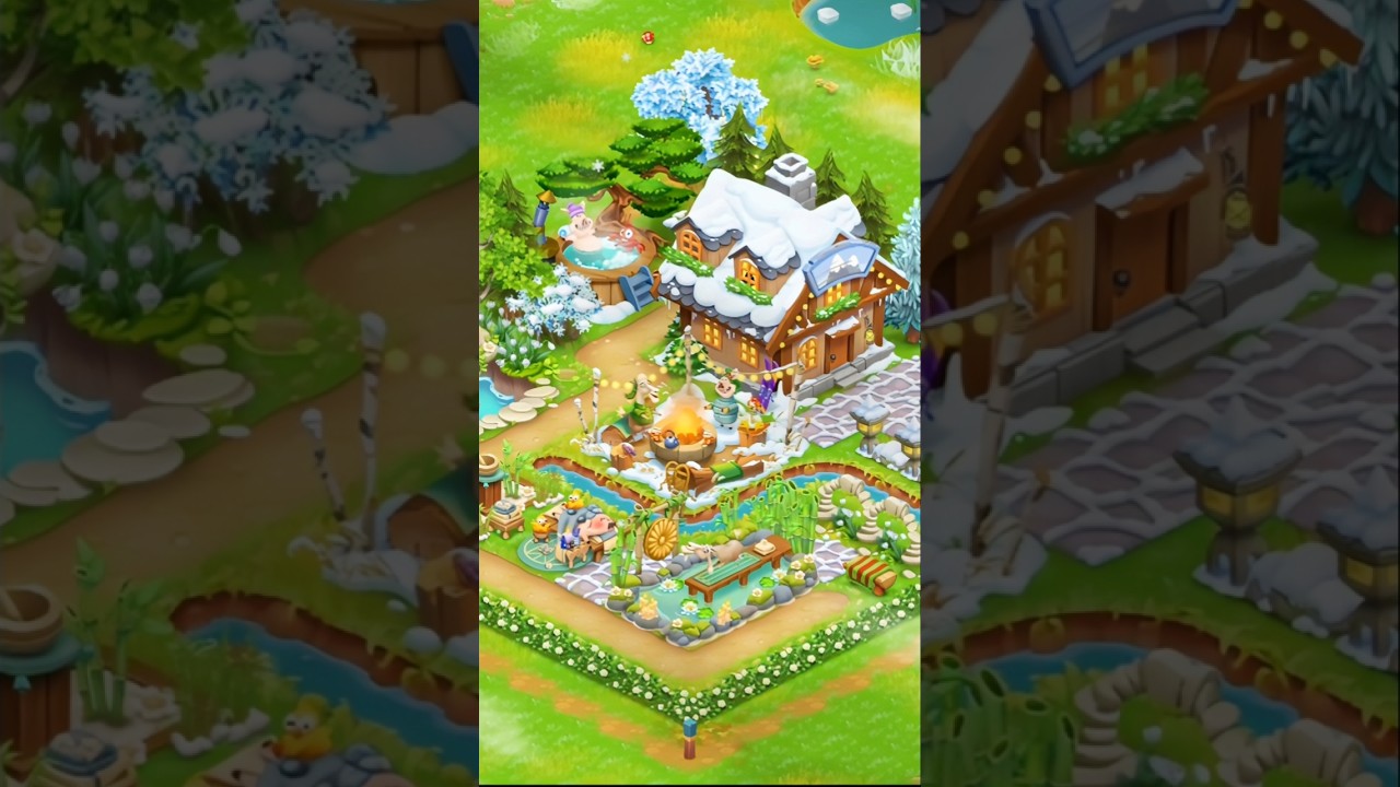 Snowy Zen design Festival ideas in Hay Day #hayday