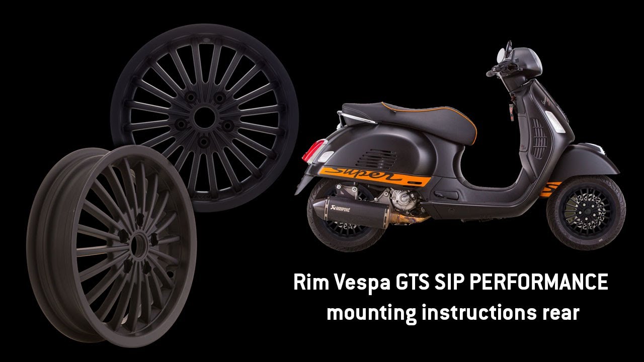 Felge Vespa GTS SIP PERFORMANCE Montageanleitung hinten