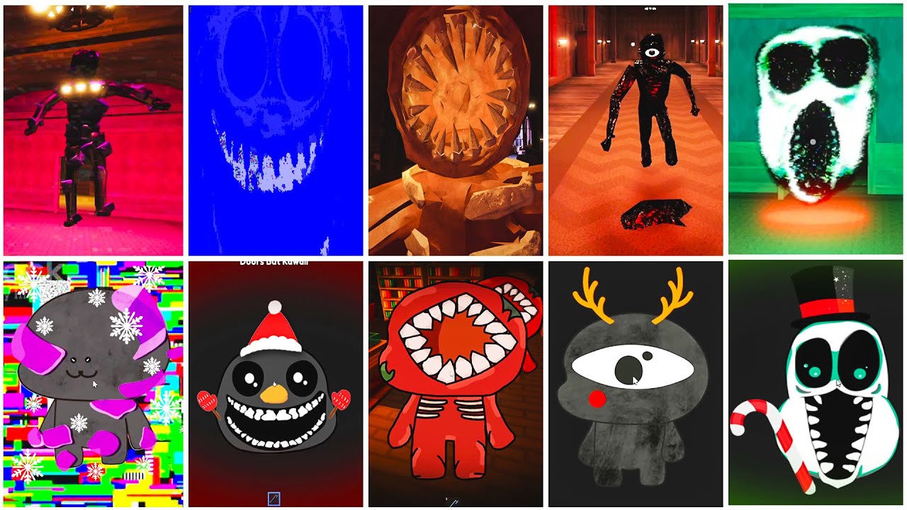 NEW - Roblox Doors Vs Doors But Kawaii Christmas Jumpscares