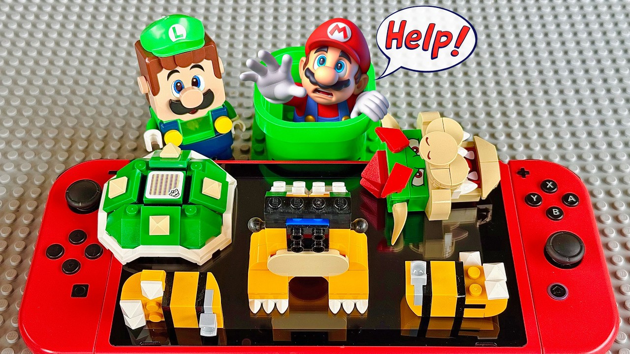 Lego Luigi saves Bowser! But WHY? #legomario