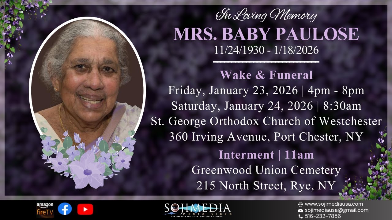 FUNERAL | MRS. BABY PAULOSE