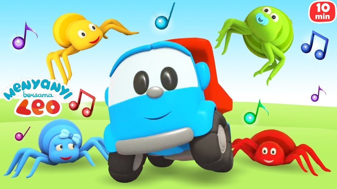 Menyanyi bersama Leo si Truk! Lagu laba-laba berwarna, lagu bus, dan lagu lucu untuk anak