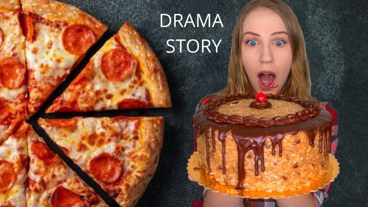 PIZZA + GERMAN CHOCOLATE CAKE MUKBANG | CHEAT MEAL + STORY TIME