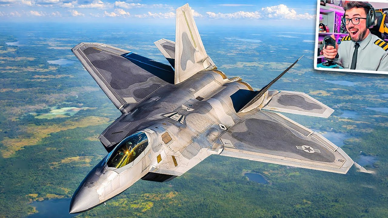 PILOTANDO EL AVIÓN DE COMBATE F22 MÁS LETAL DEL MUNDO 😱