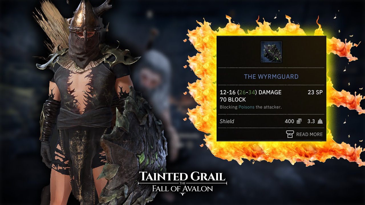 How To Get The Wyrmguard Shield In Tainted Grail Fall Of Avalon l Blocking Attacks Poison Foes!