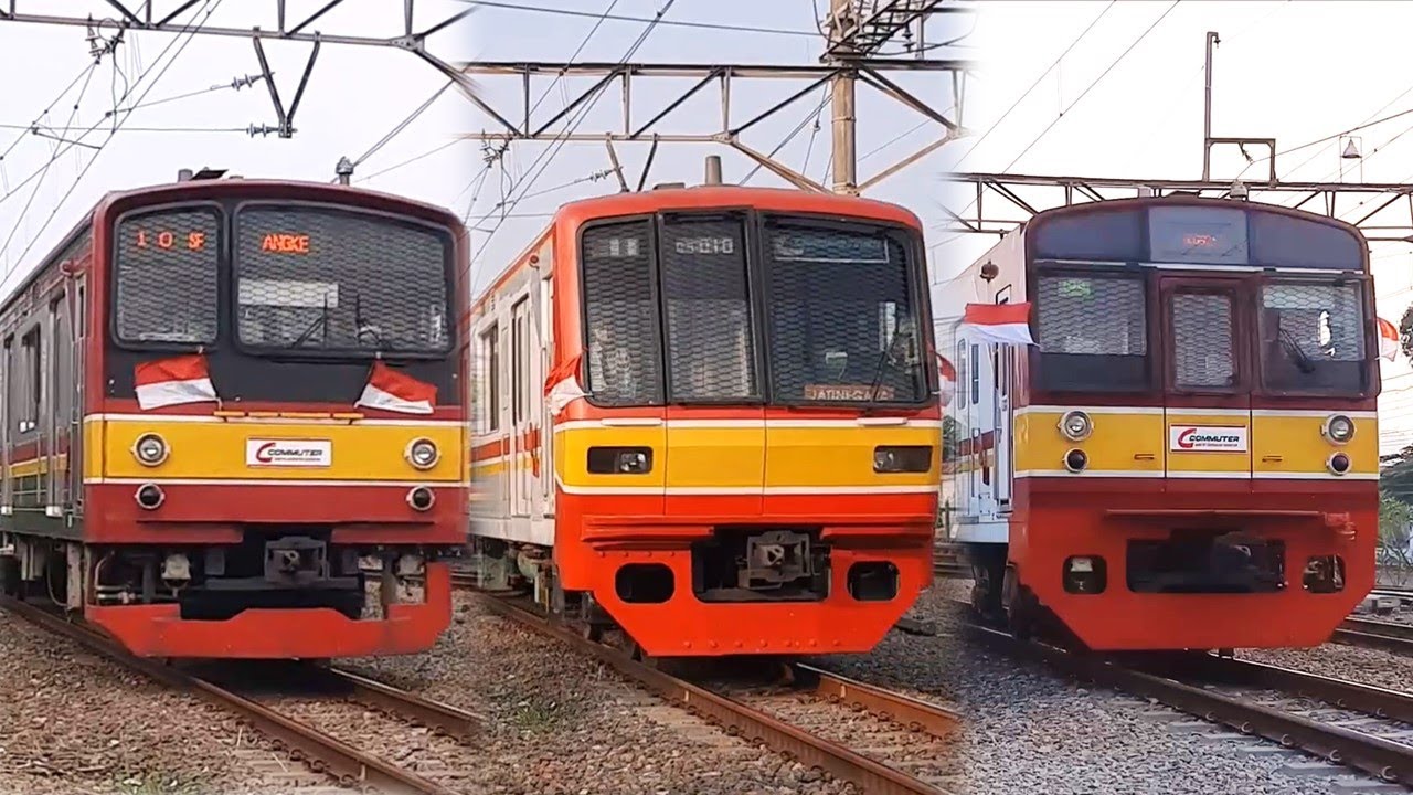 Kompilasi Kereta Api KRL di Stasiun Depok, JR 205 Marchen & TM 6000 Bawa Bendera !!