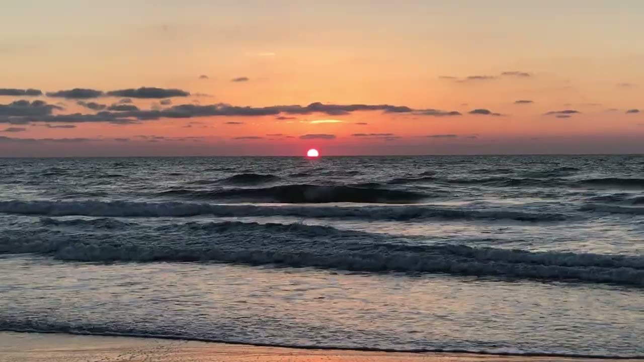 Sunrise at South Padre Island. A resort town in Cameron County, Texas