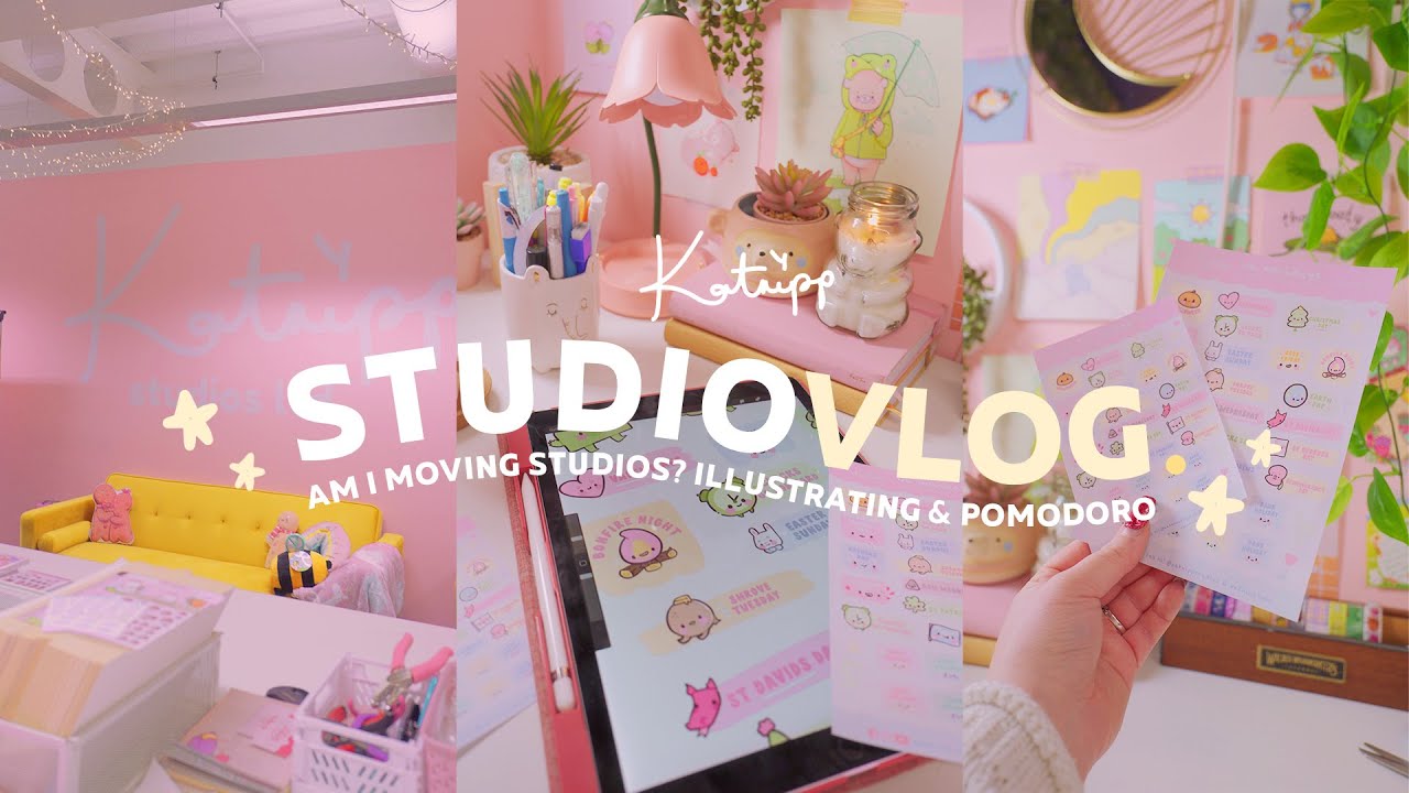 STUDIO VLOG ✨ am I moving Studios? Second Guessing, Pomodoro Method for Productivity & Illustrating