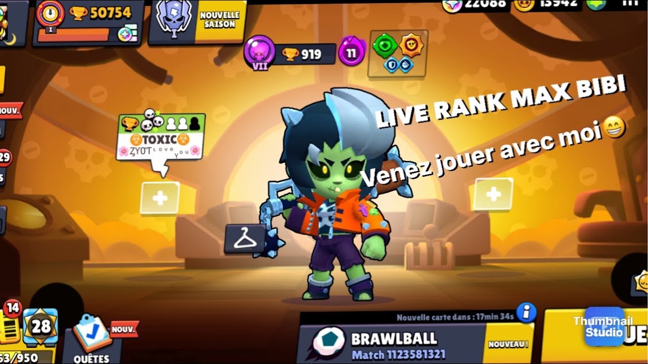 🔴Live Brawl Stars bibi Rang Max!