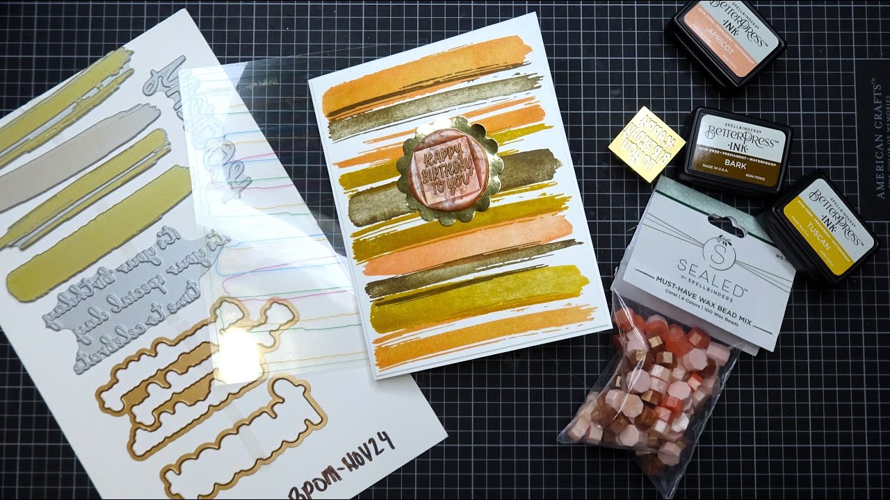 Spellbinders November 2024 BetterPress & Wax Seal of the Month Tutorial! Quick and Cool!