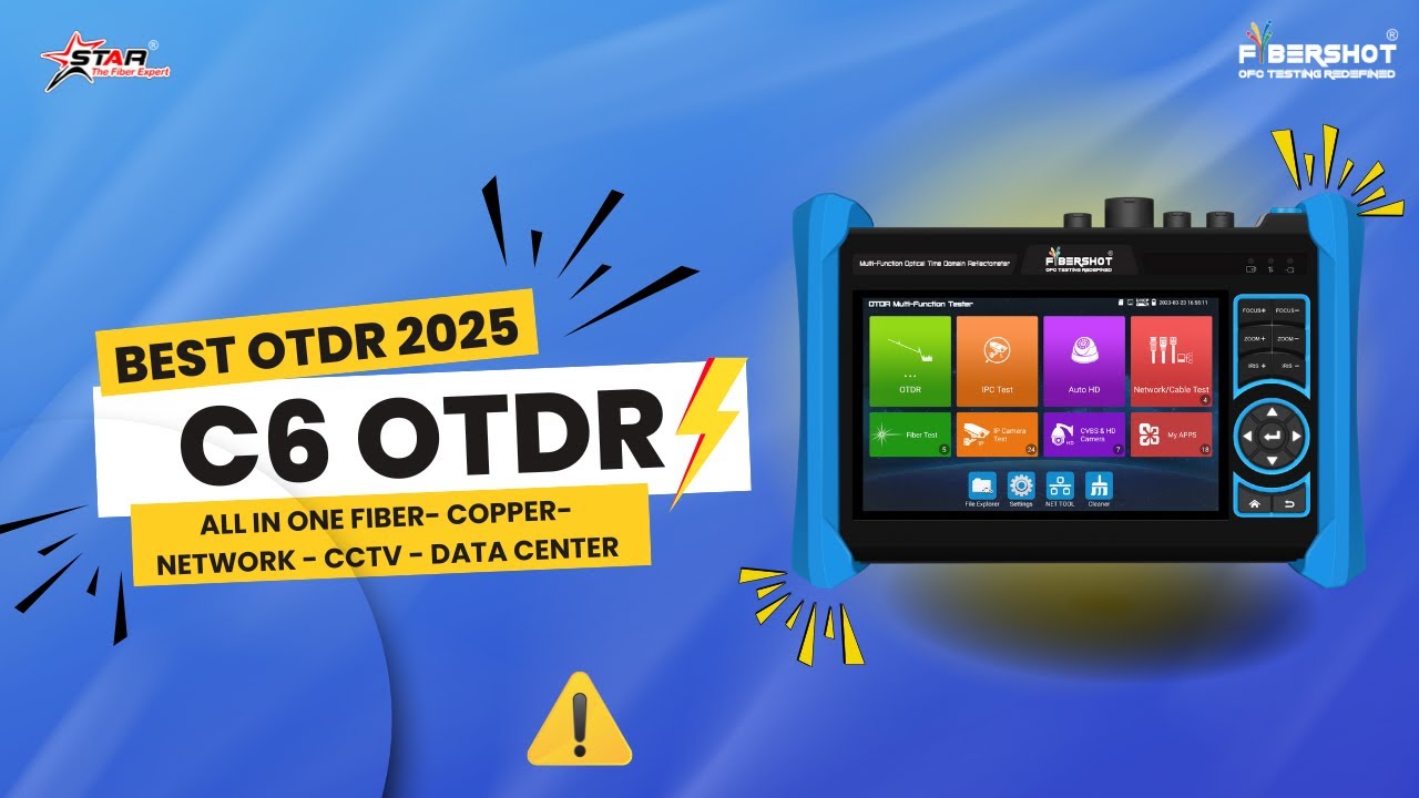 BEST OTDR 2025 | fiber optic | copper | LTDR | CCTV | Fibershot C6 OTDR  #otdr #telecomtools