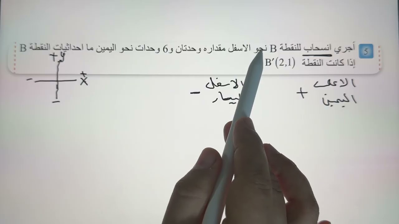 تاكد من فهمك  وتدرب وحل التمرينات صفحه  120  /  الانسحاب والانعكاس والتناظر رياضيات الاول المتوسط