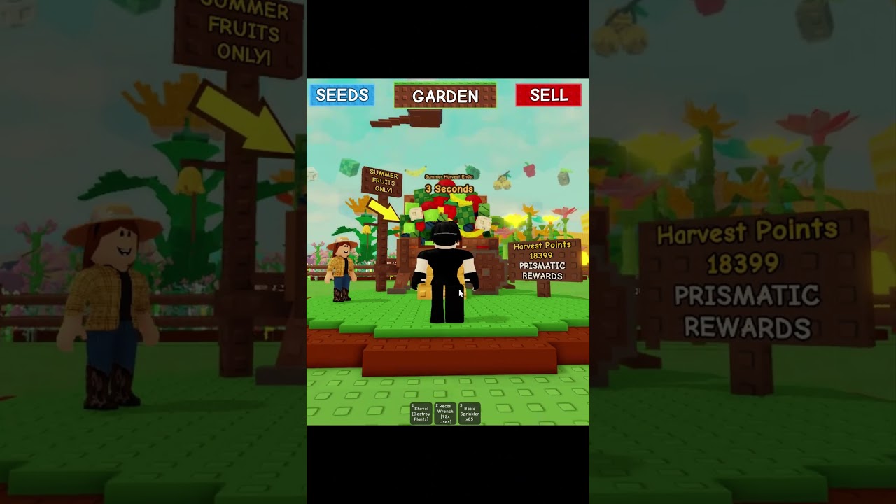 I got 20k points in summer harvest in GAG! #roblox #robloxshorts #robloxedit