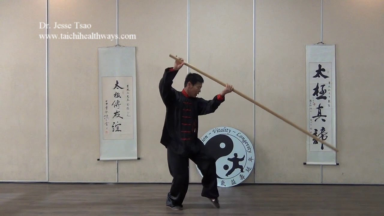 Tai Chi Staff in Yang Style Form 24 - Repulse monkey