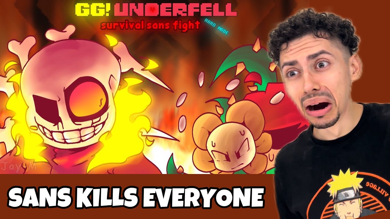 Underfell Sans разрывает Флауи пополам! | GG!UNDERFELL: анимация боя на выживание в Сансе, реакци...
