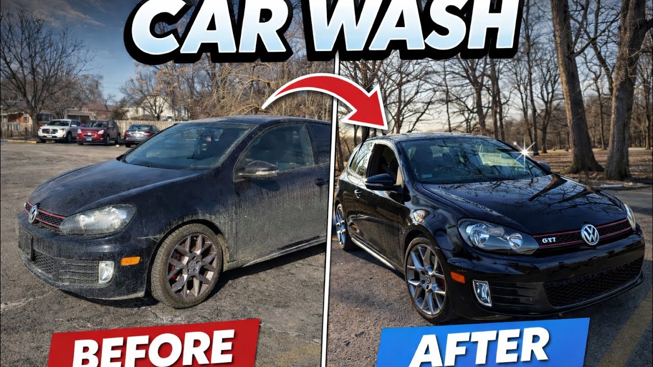 Insanely Dirty GTI Gets A Full Wash