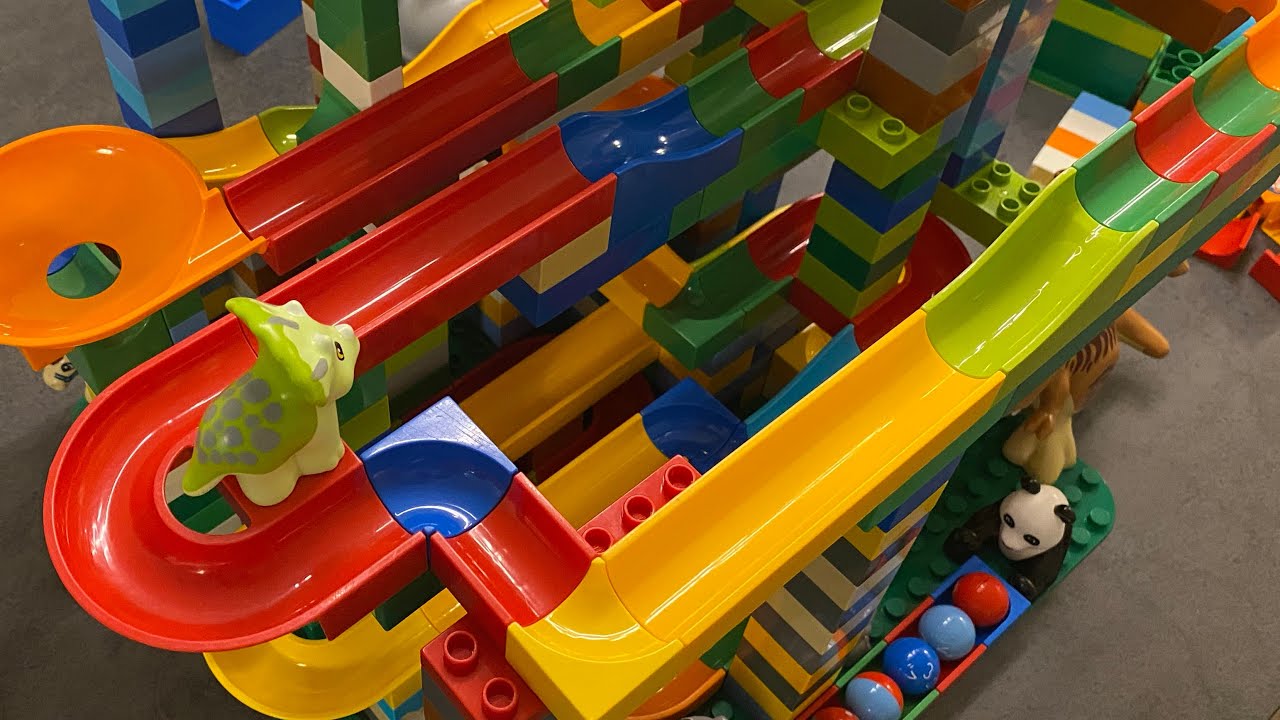 Big Marble Run Maze - Lego Duplo ASMR - Relaxing with Duplo Animals