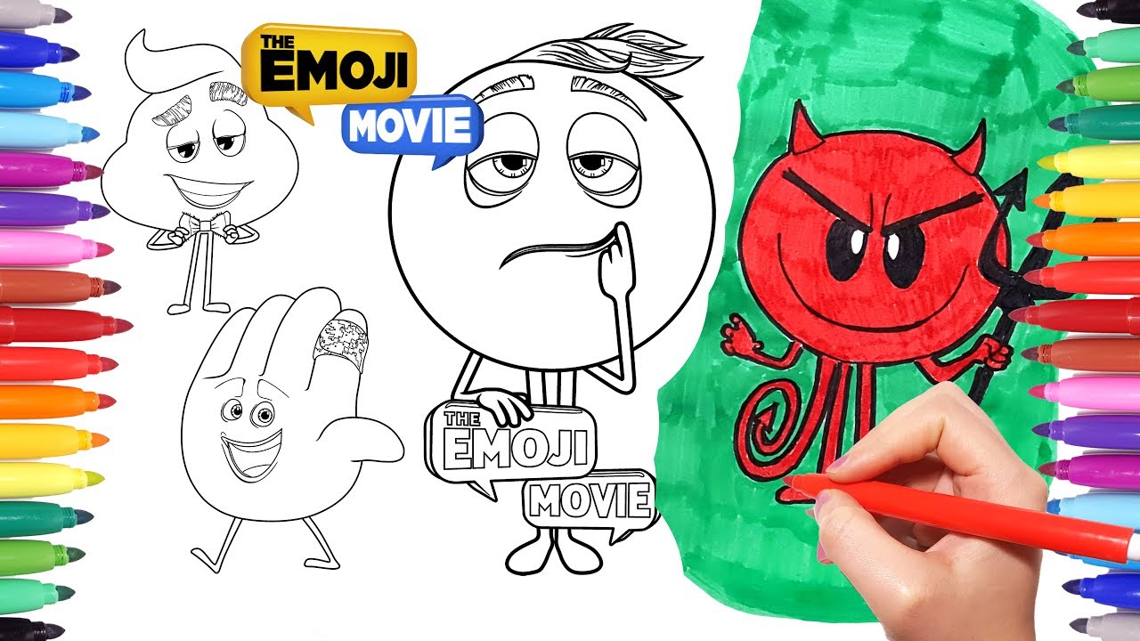 The Emoji Movie Coloring Pages | How to Draw Emoji | The Emoji Movie Videos for Kids