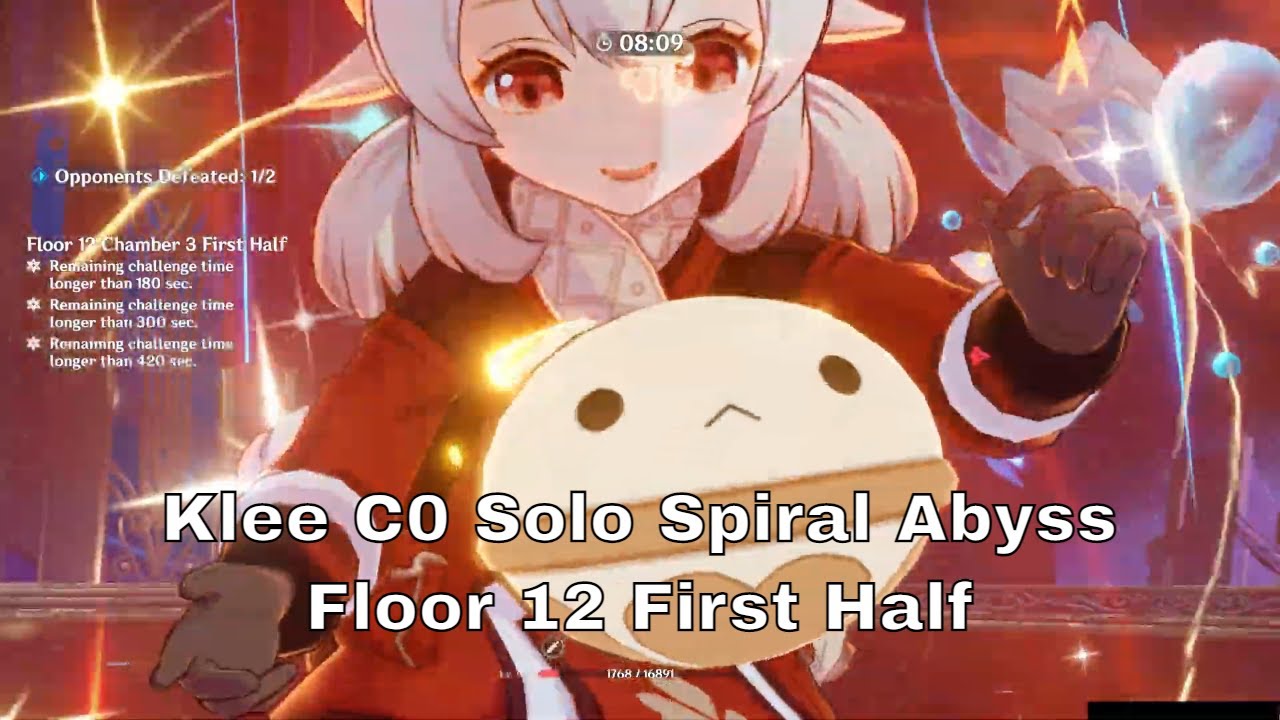 Klee C0 Solo Spiral Abyss Floor 12 First Half | Genshin Impact