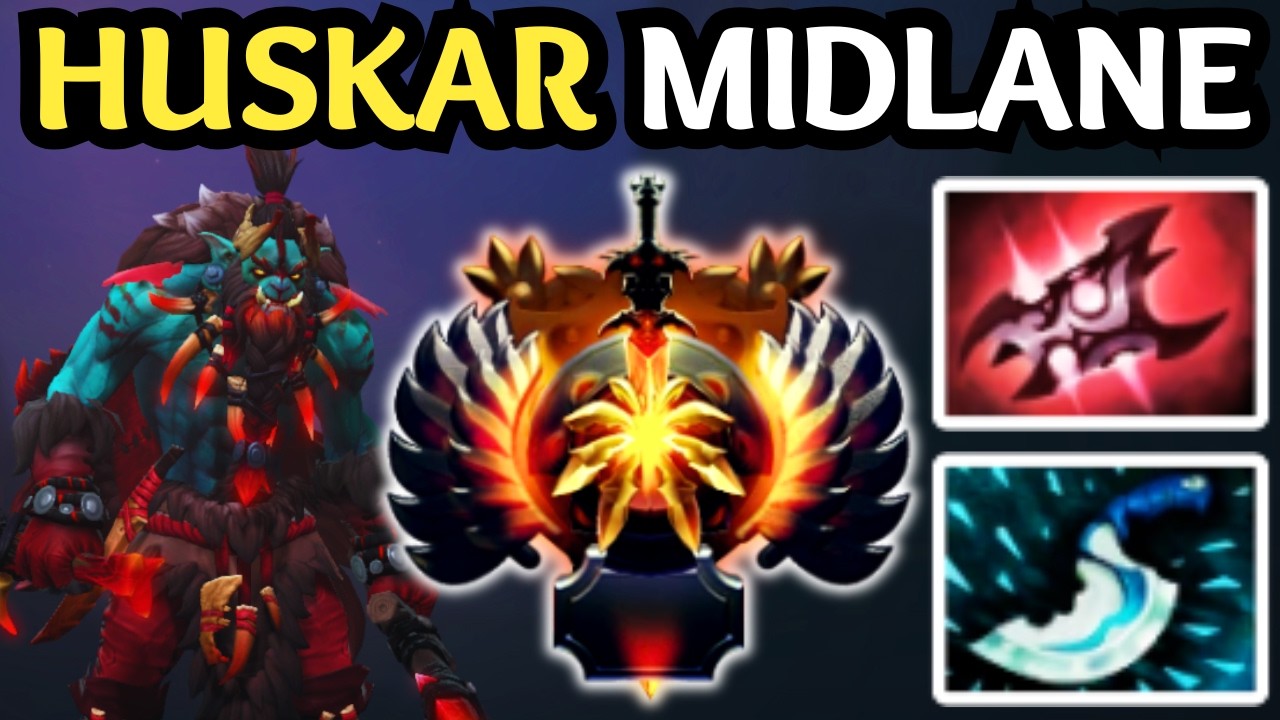🔥 HUSKAR MID = LOW HP 😈 MAX DAMAGE 😈 NO FEAR | DOTA 2 🔥