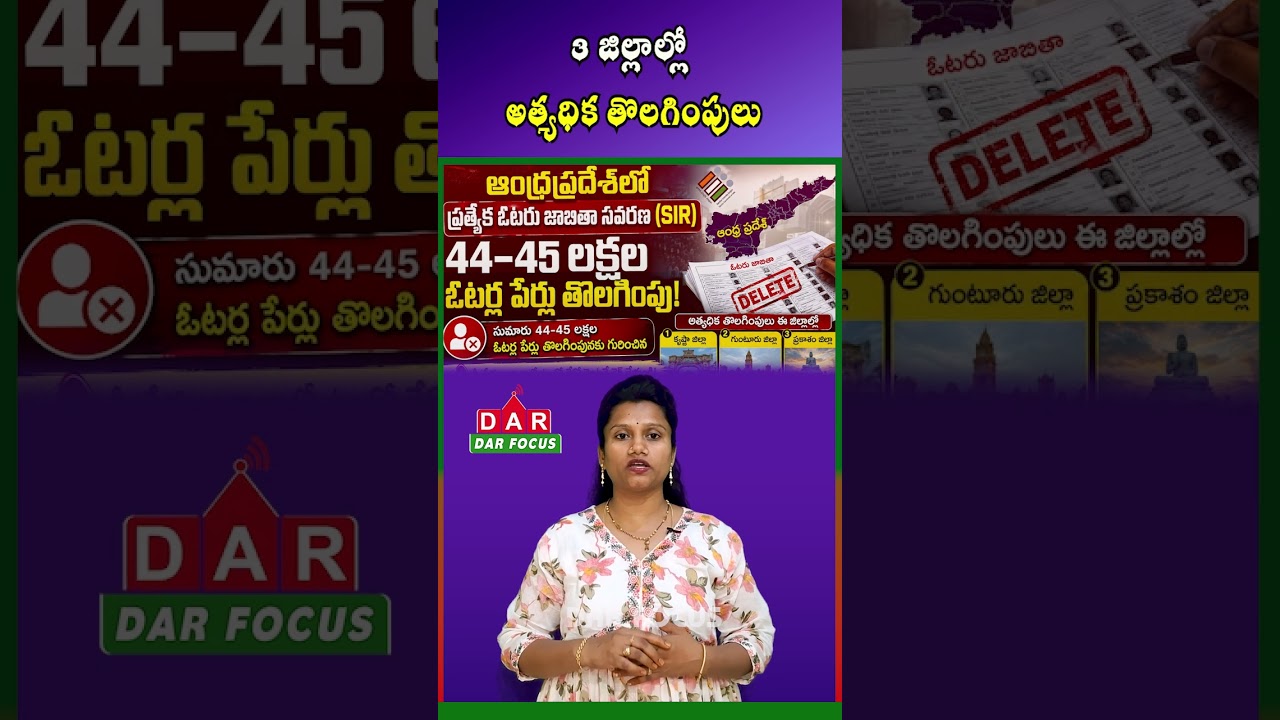 AP Voter List Shock: 45 Lakh Names Marked for Deletion Under SIR | DAR FOCUS #darfocus