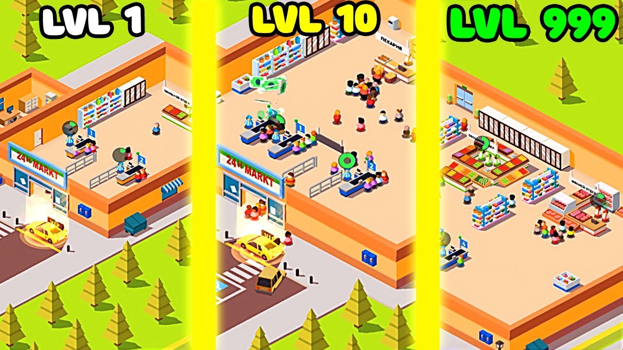 ЭВОЛЮЦИЯ МАГАЗИНА ЧТОБЫ ЗАБРАТЬ У ЛЮДЕЙ ВСЕ ДЕНЬГИ В ИГРЕ IDLE SUPERMARKET!
