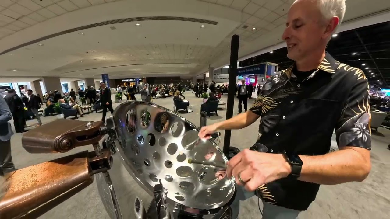 Playing Shake Senora on steel drums at McCormick Place in Chicago at the RSNA convention again