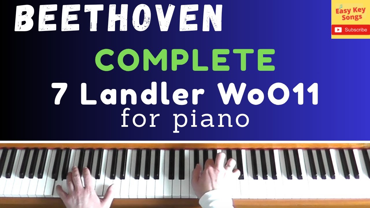 🎶 Beethoven 7 Ländler, WoO11  - COMPLETE. Follow the score 🎶