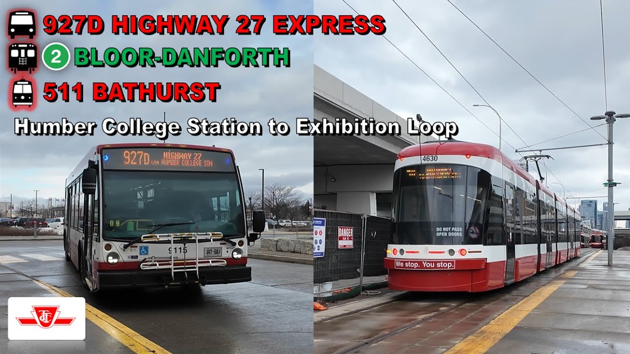 TTC POV Ride: Humber College Station to Exhibition Loop Via Bathurst Station