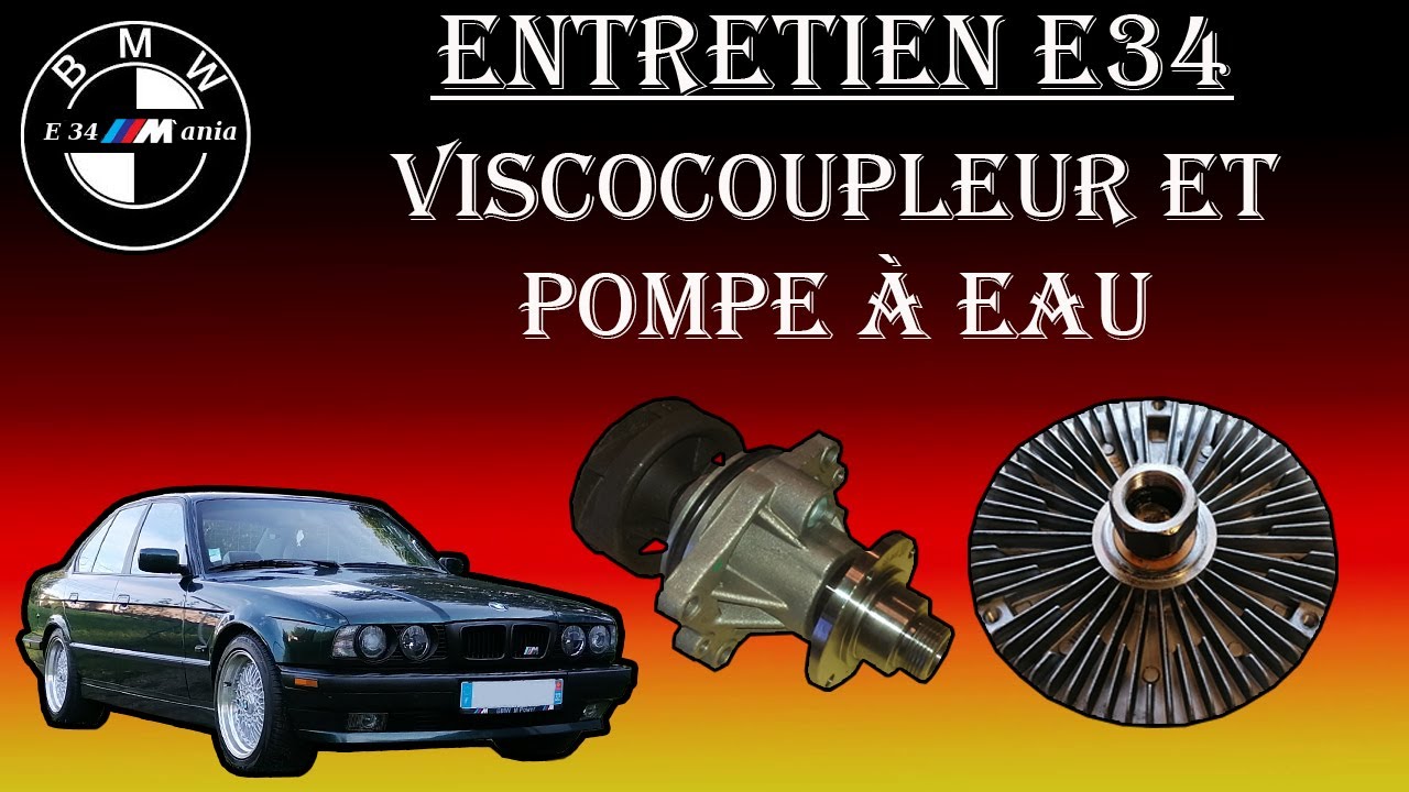 Changement ViscoCoupleur et Pompe à Eau BMW E34 525 TDS 1995