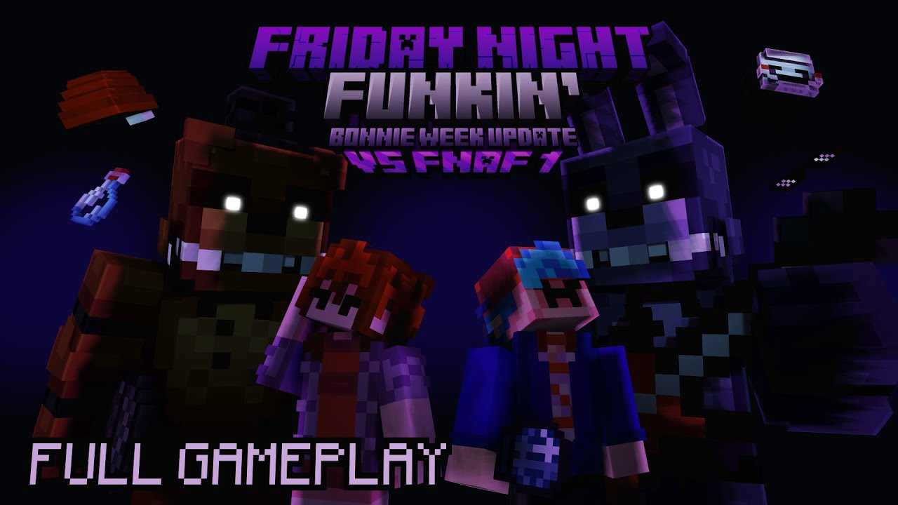 FNF VS. FNAF 1 Minecraft Mix - WEEK B UPDATE, PLAYABLE! (Official Gameplay)