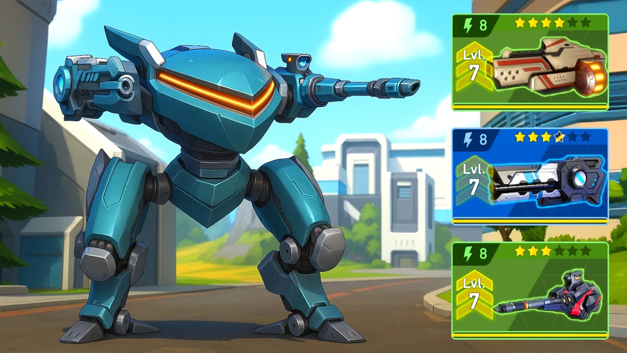 Shadow with Longarm 8, Shotgun 8, Pulse Cannon 8 - Mech Arena