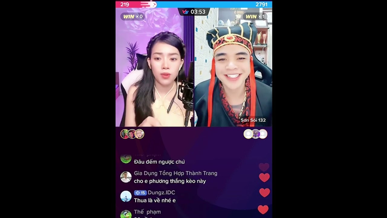 Idol Tiktok PK funny cute Nguyen Thu Phuong vs Son Soi live 26/4